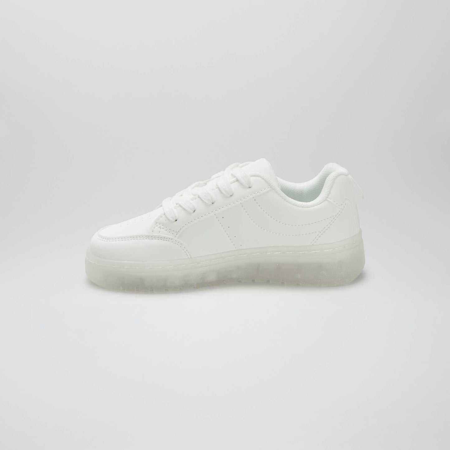 Trainers with translucent sole WHITE