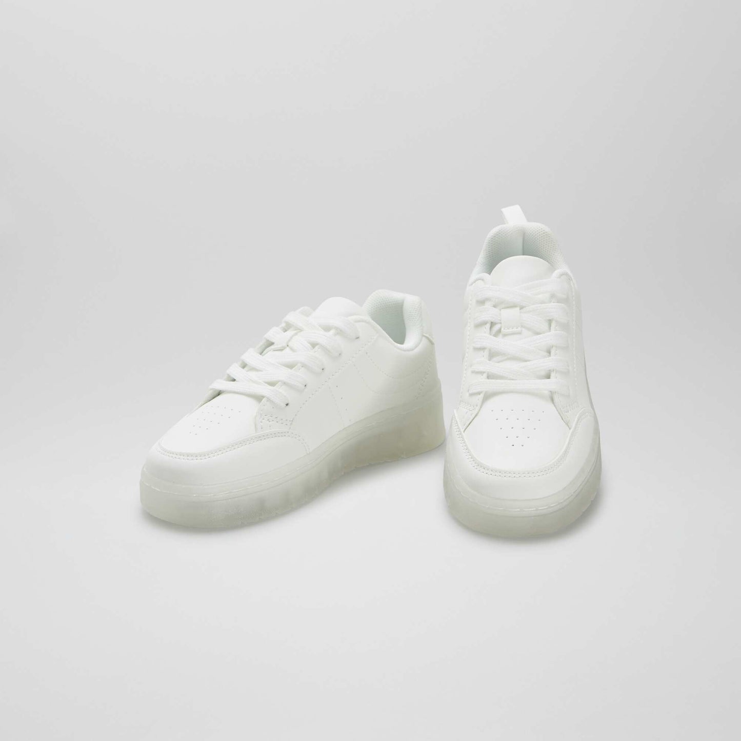 Trainers with translucent sole WHITE