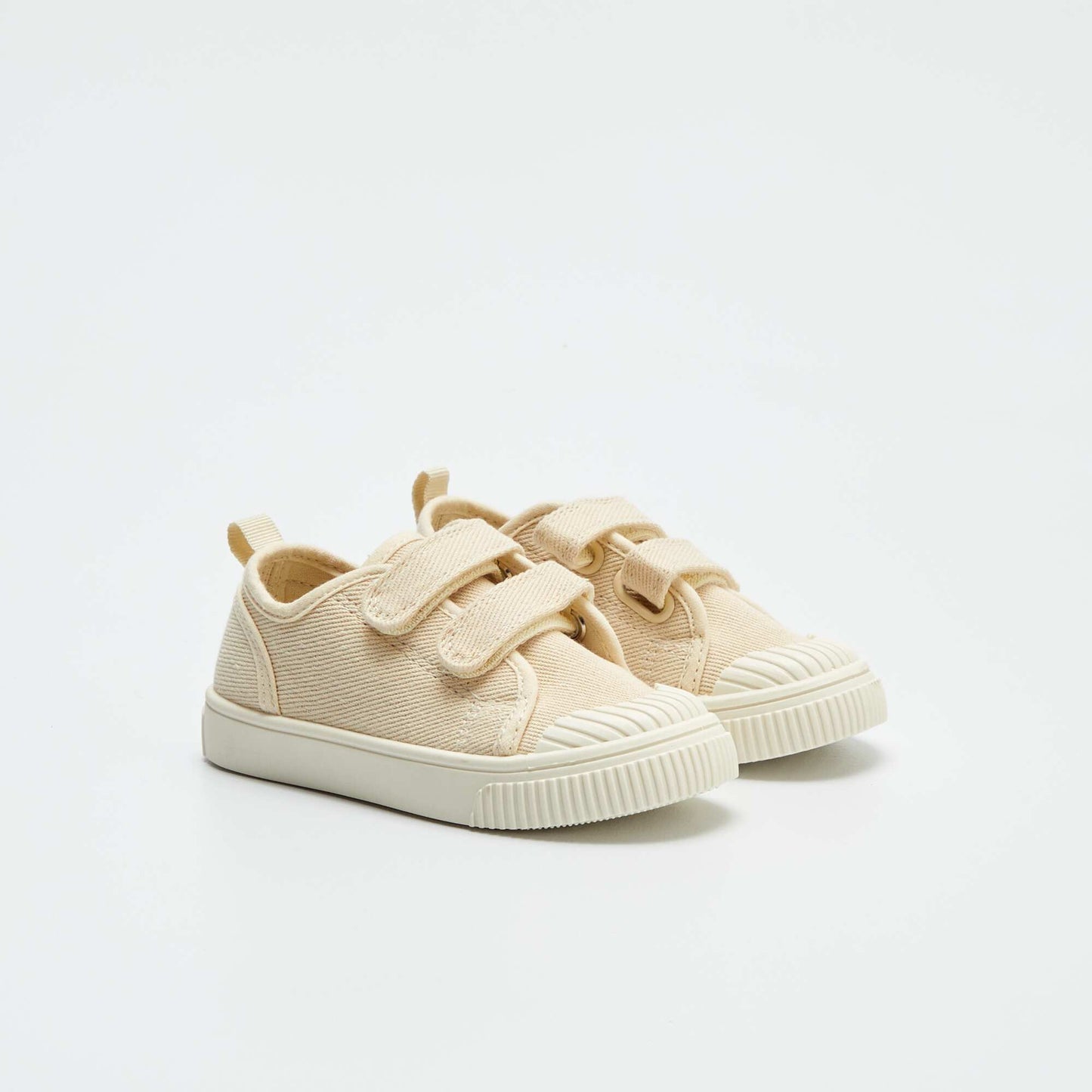 Fabric Velcro trainers BEIGE