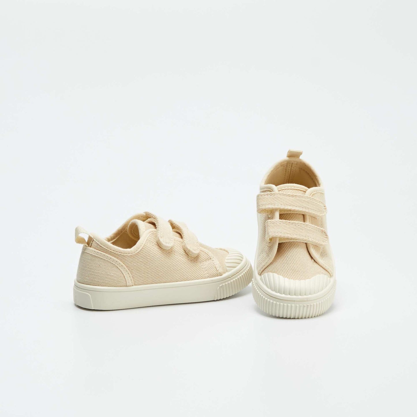 Fabric Velcro trainers BEIGE