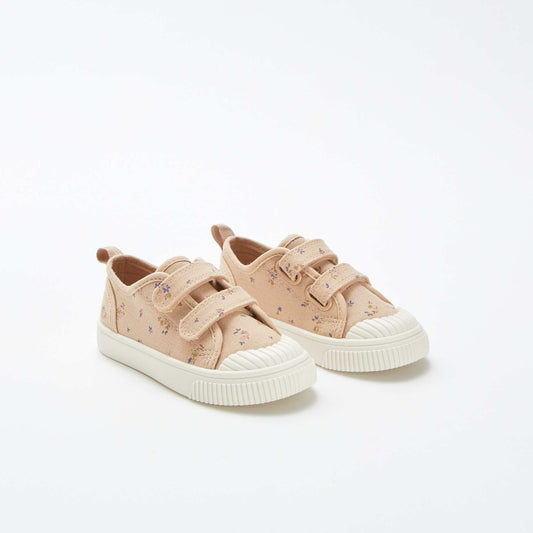 Fabric Velcro trainers BEIGE