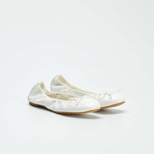 Flat ballet pumps WHITE