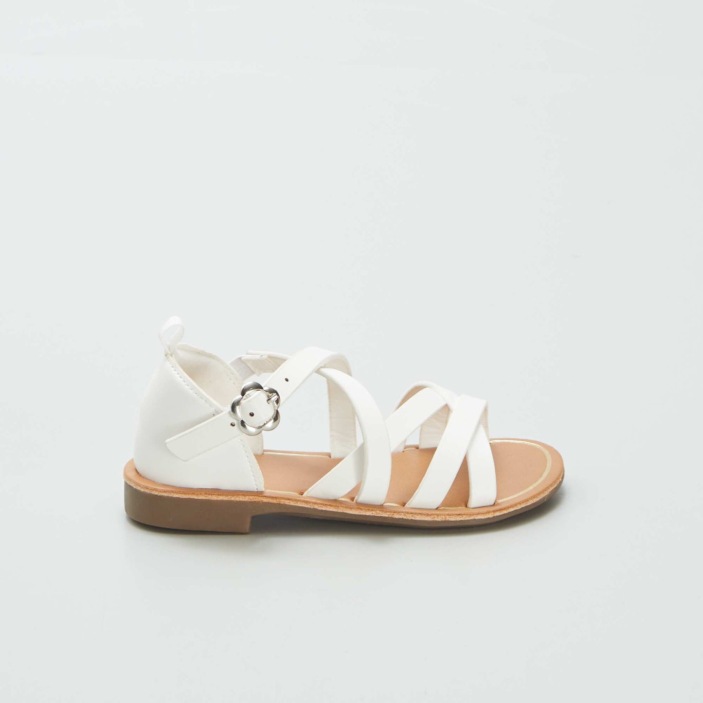 Multi-cross-strap sandals WHITE