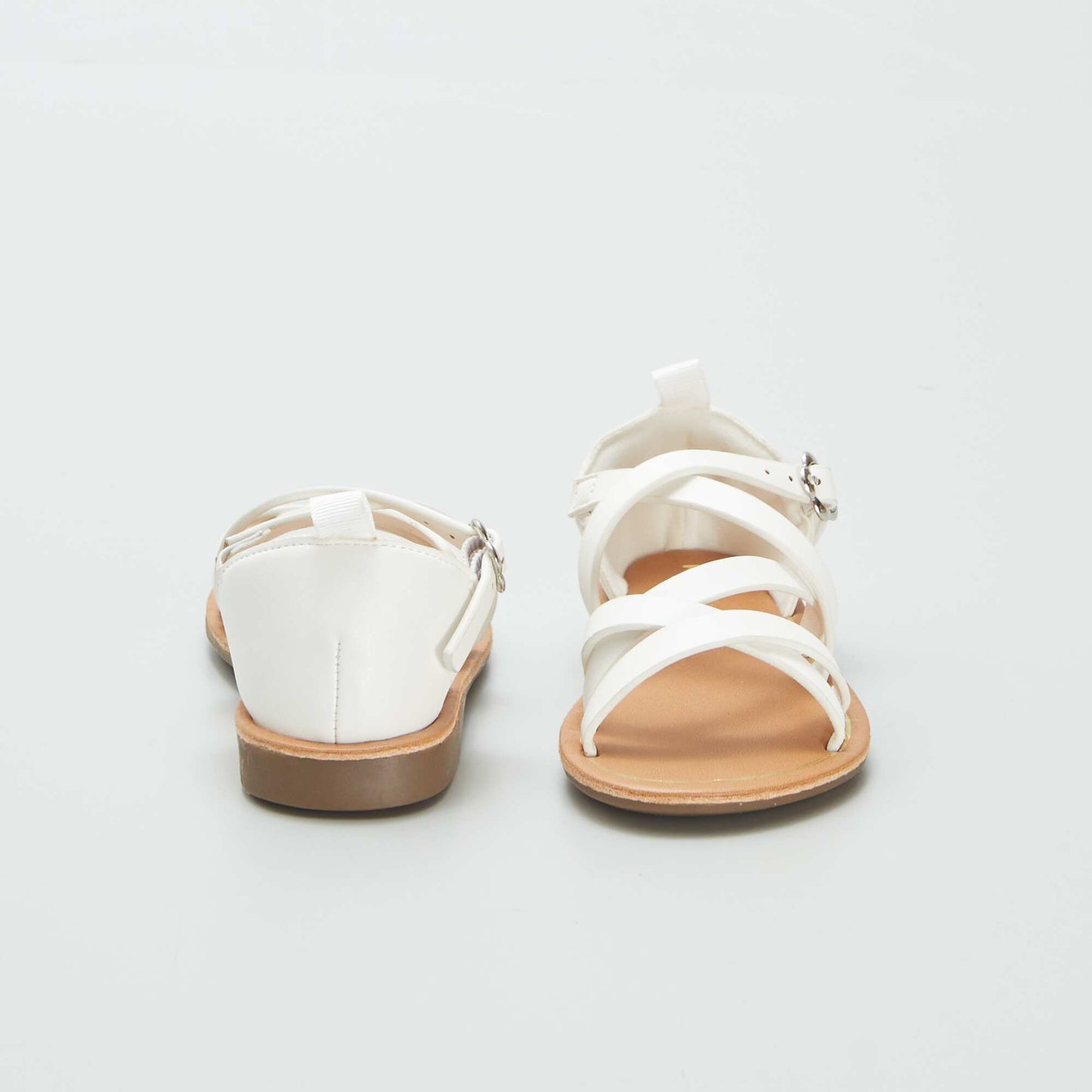 Multi-cross-strap sandals WHITE