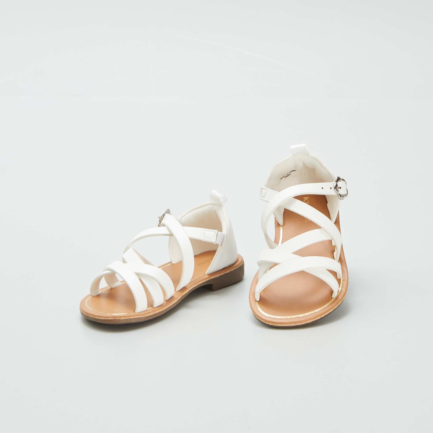 Multi-cross-strap sandals WHITE