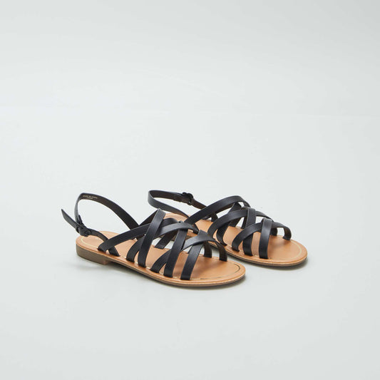 Strappy sandals BLACK