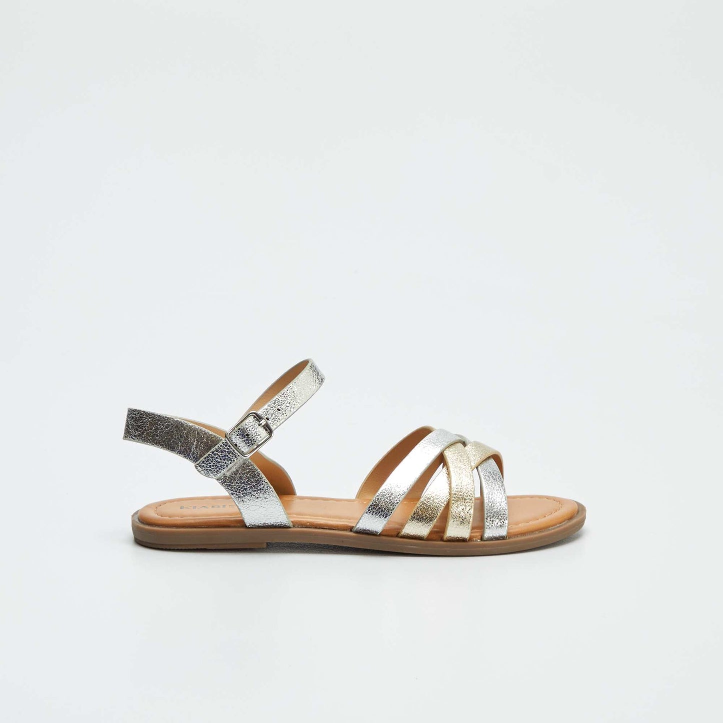 Sandals with crossover straps YELLOW