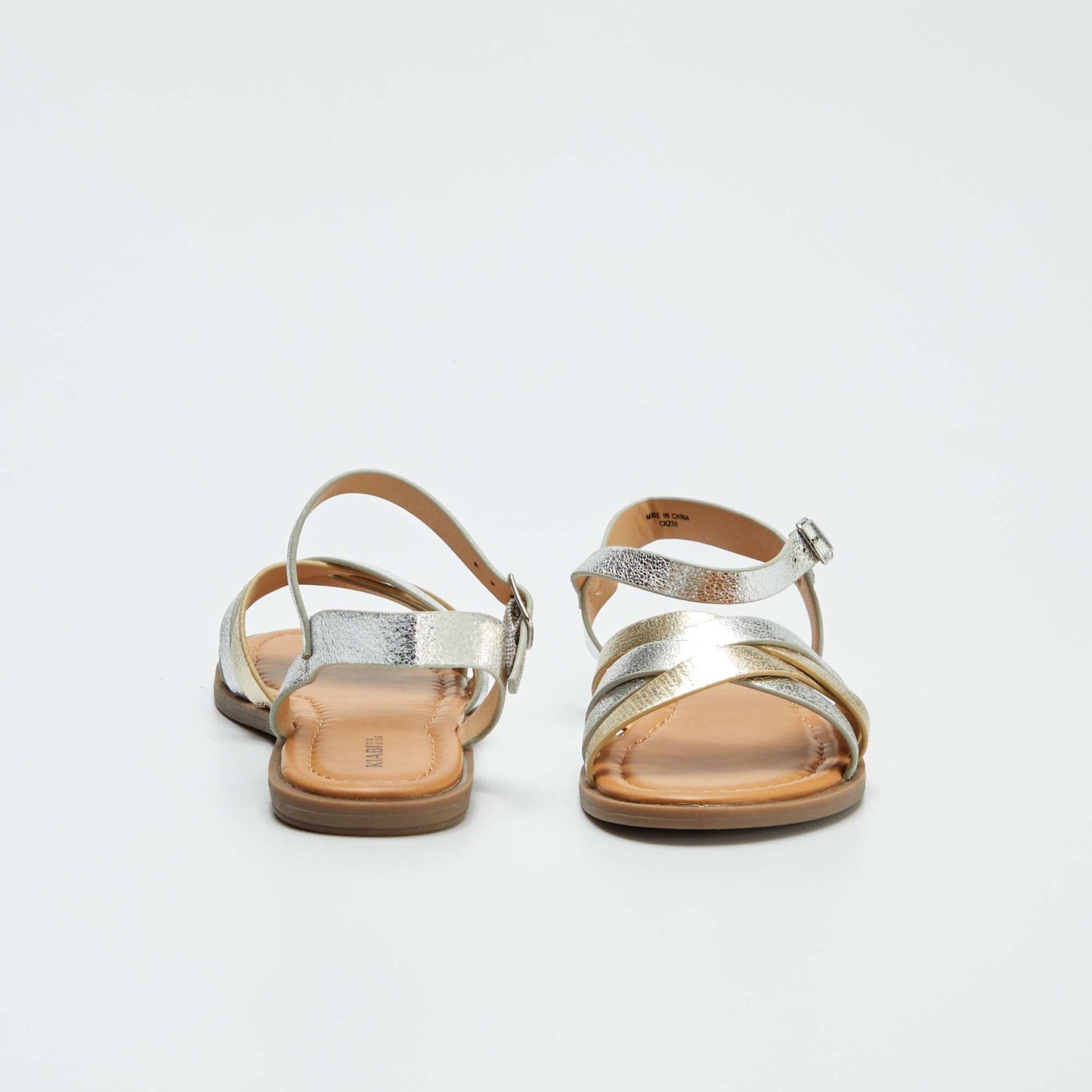 Sandals with crossover straps YELLOW