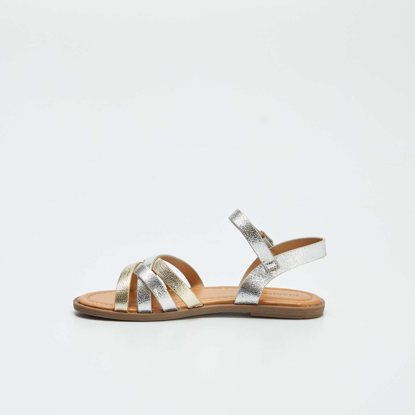 Sandals with crossover straps YELLOW