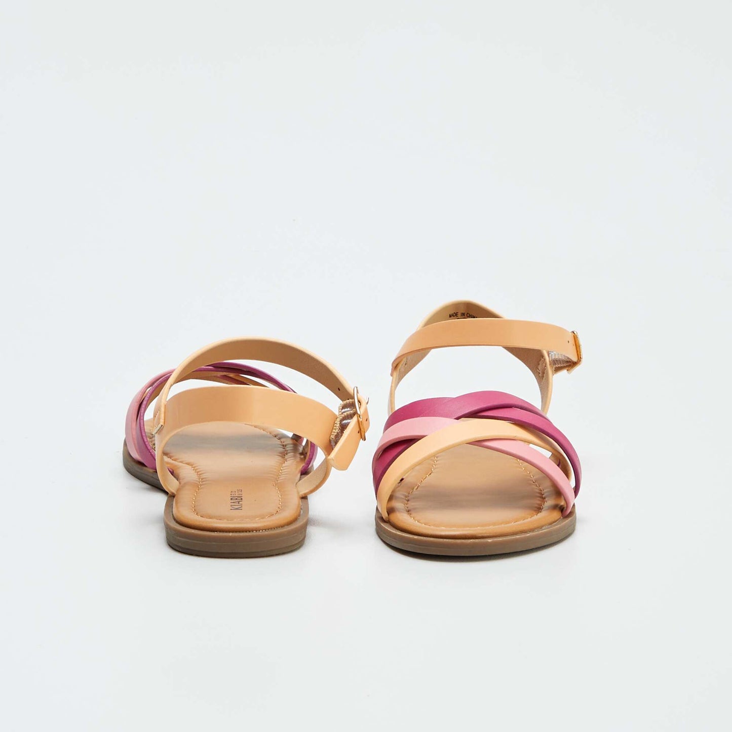 Sandals with crossover straps PINK