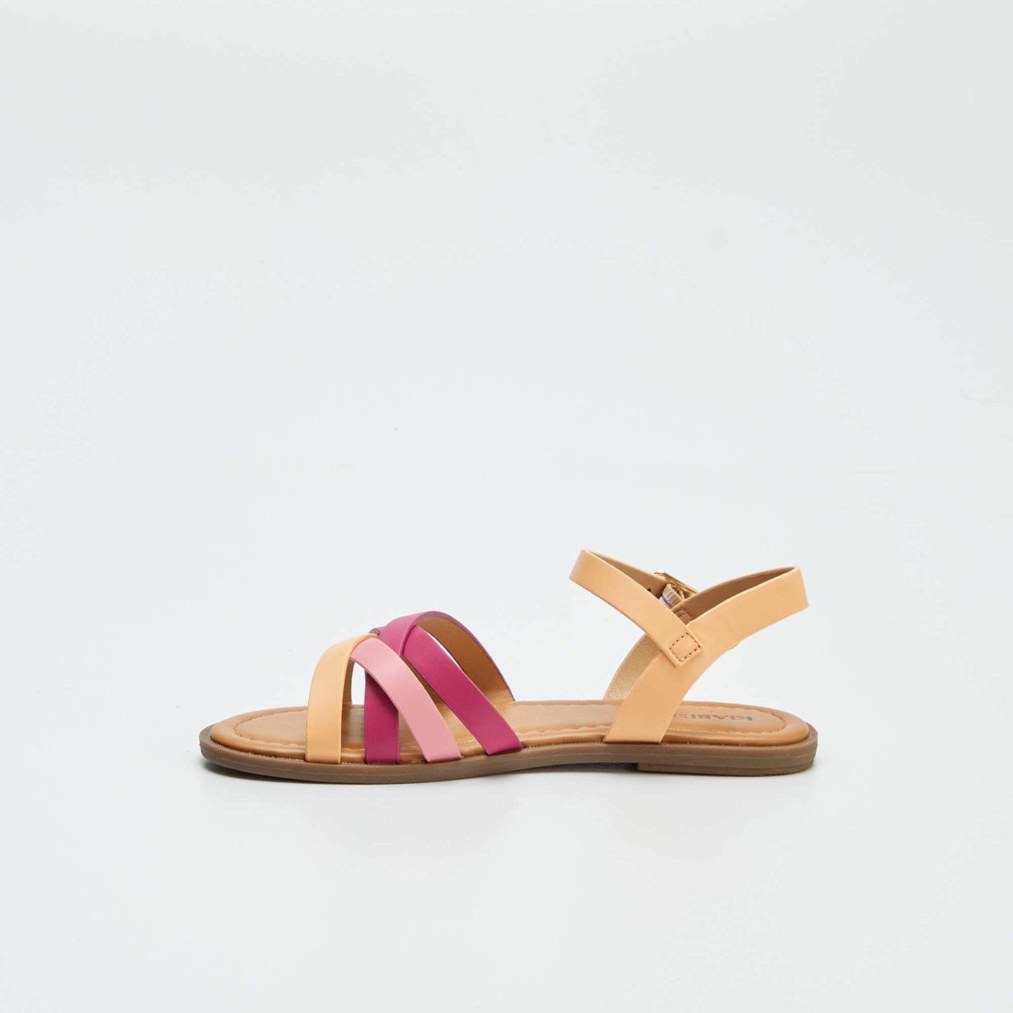 Sandals with crossover straps PINK