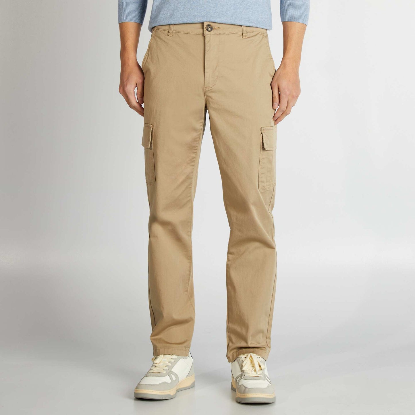 Straight-cut multi-pocket trousers BEIGE