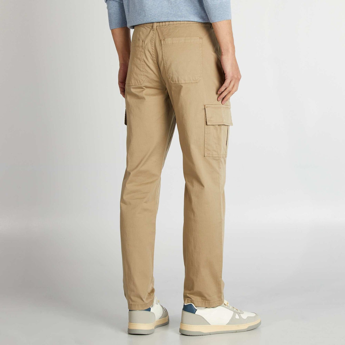 Straight-cut multi-pocket trousers BEIGE