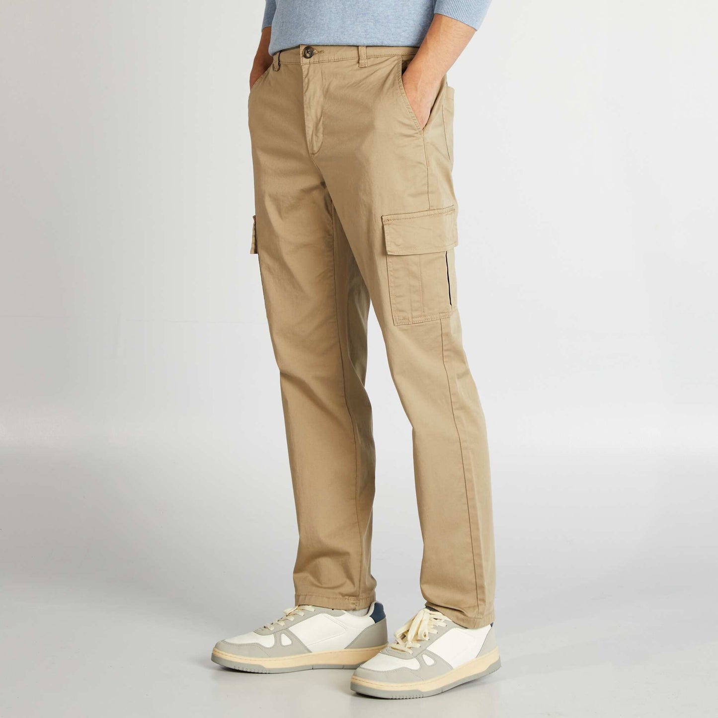 Straight-cut multi-pocket trousers BEIGE