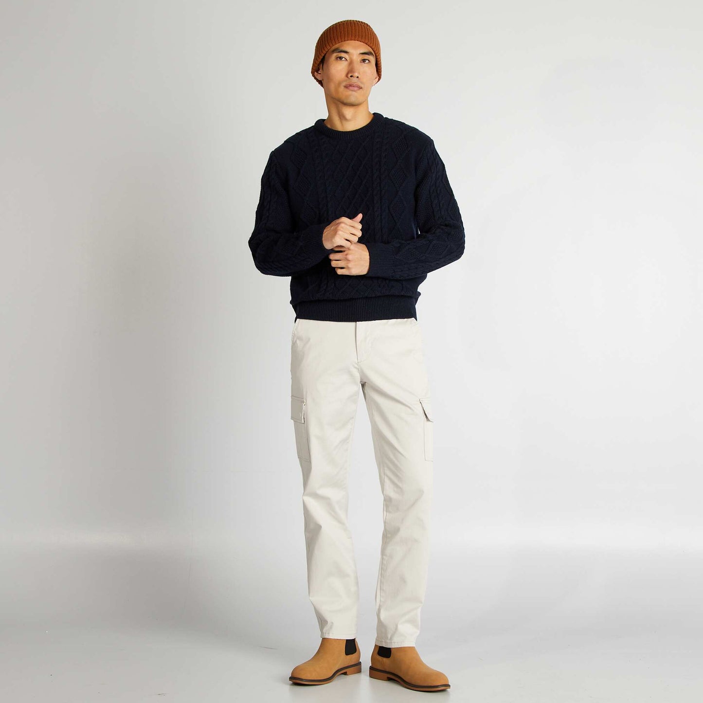 Straight-cut multi-pocket trousers GREY