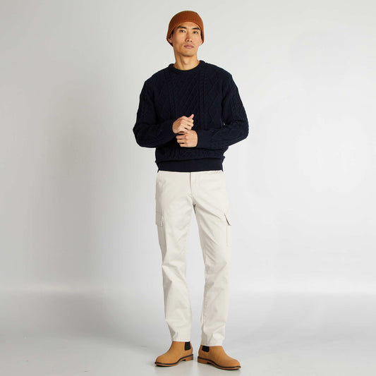 Straight-cut multi-pocket trousers GREY