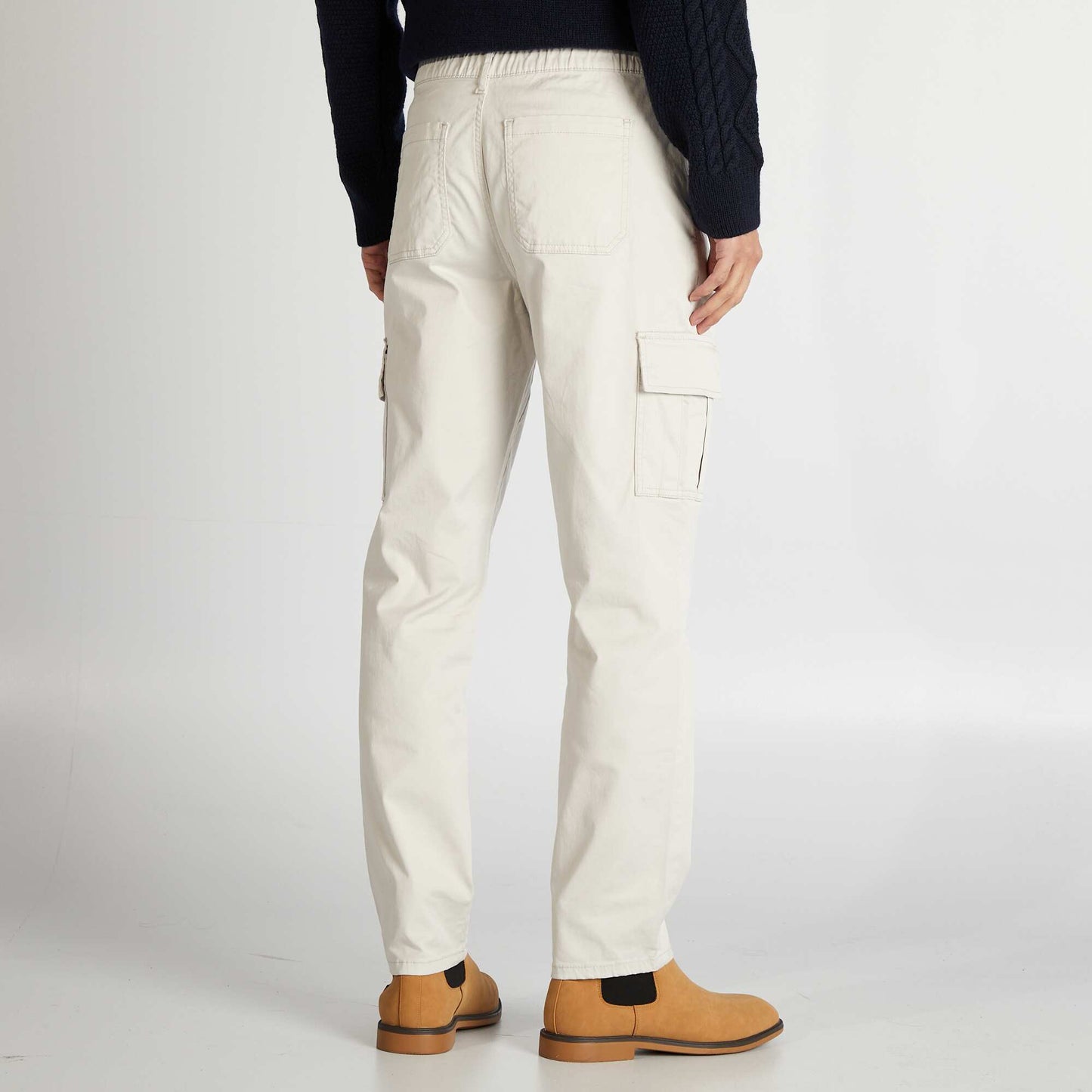 Straight-cut multi-pocket trousers GREY