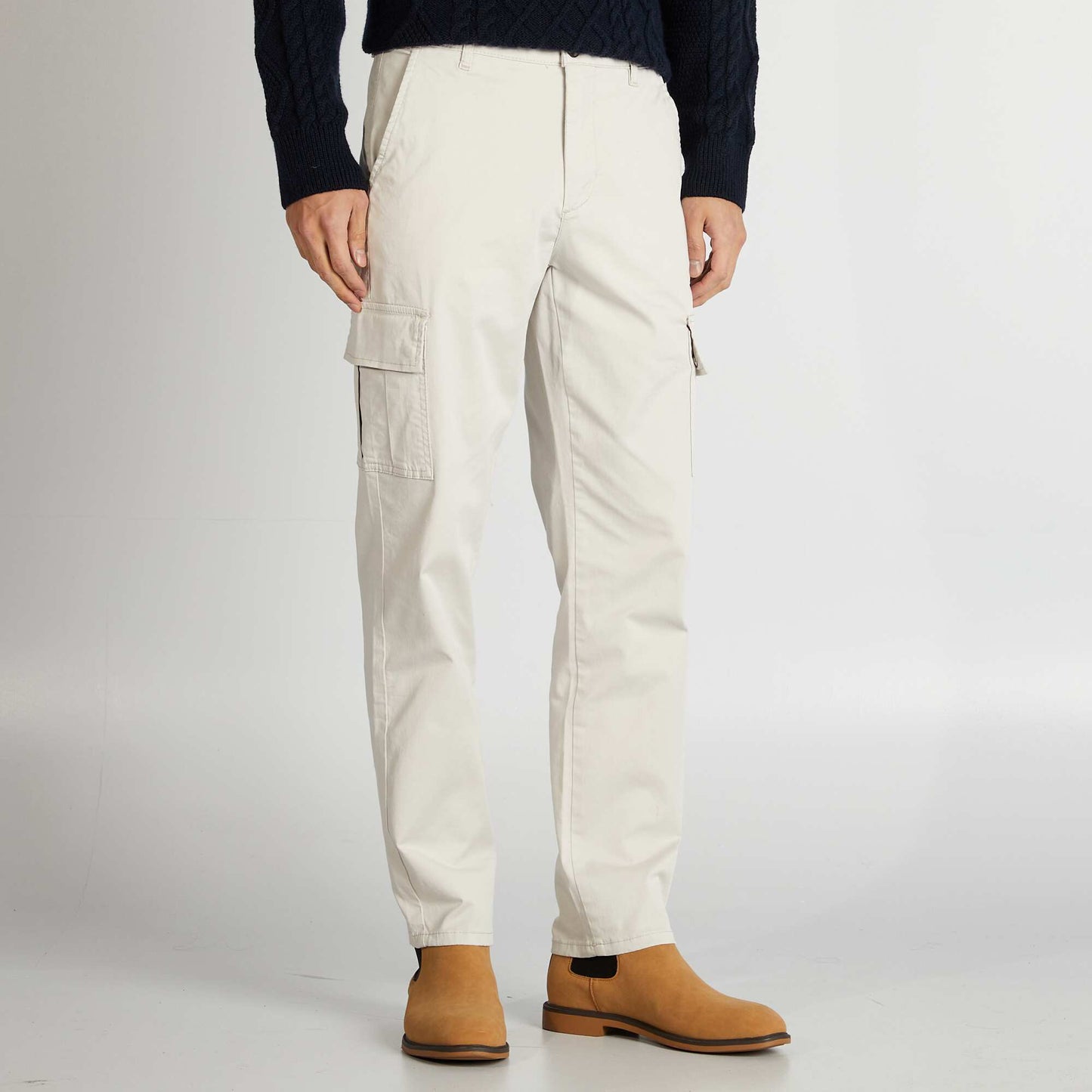 Straight-cut multi-pocket trousers GREY