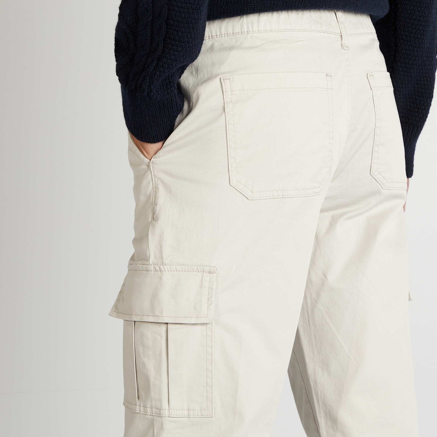 Straight-cut multi-pocket trousers GREY