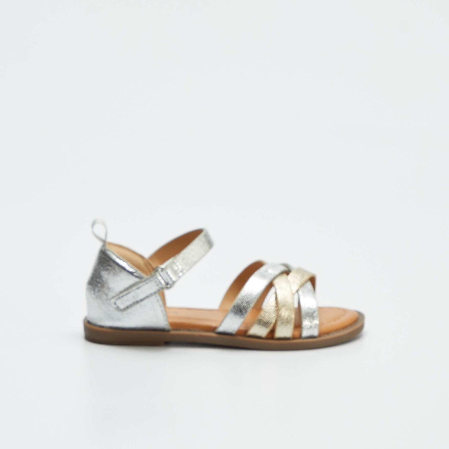 Shimmery strappy sandals YELLOW