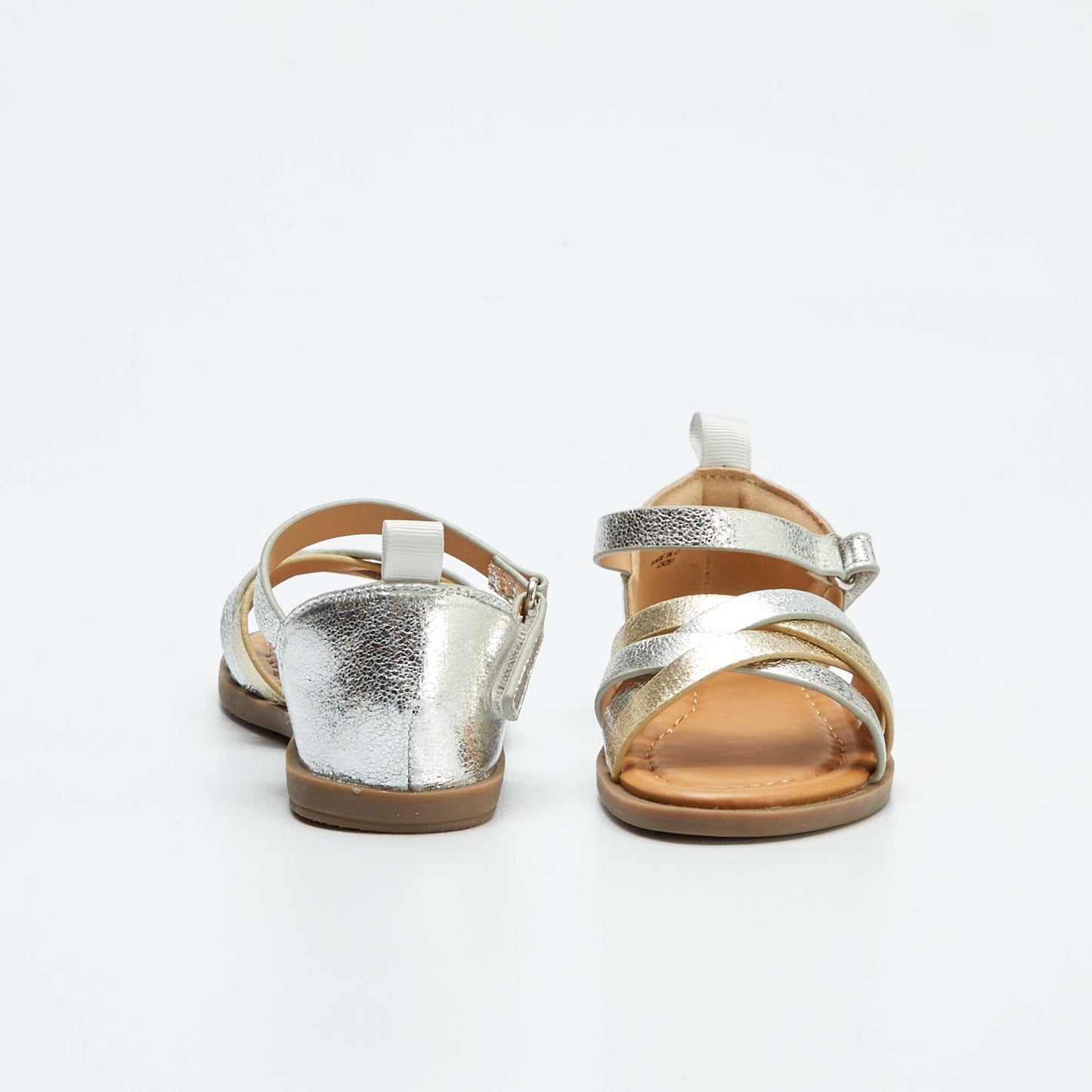 Shimmery strappy sandals YELLOW