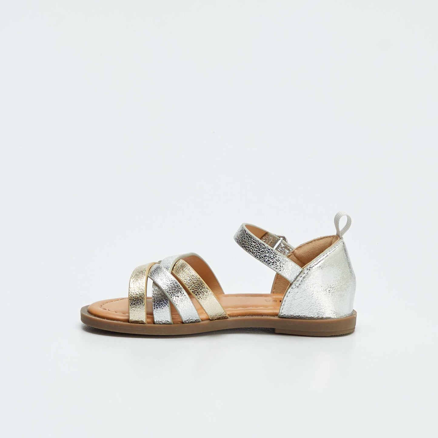 Shimmery strappy sandals YELLOW