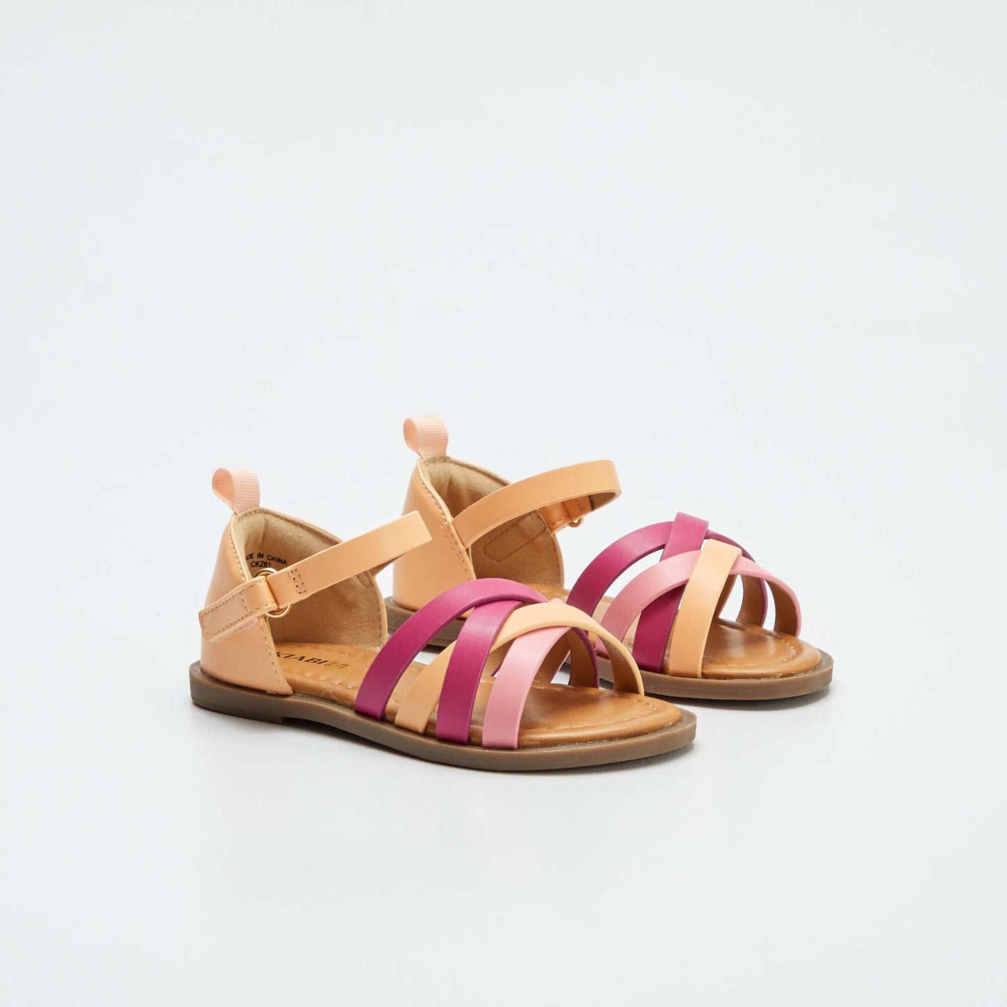 Shimmery strappy sandals PINK