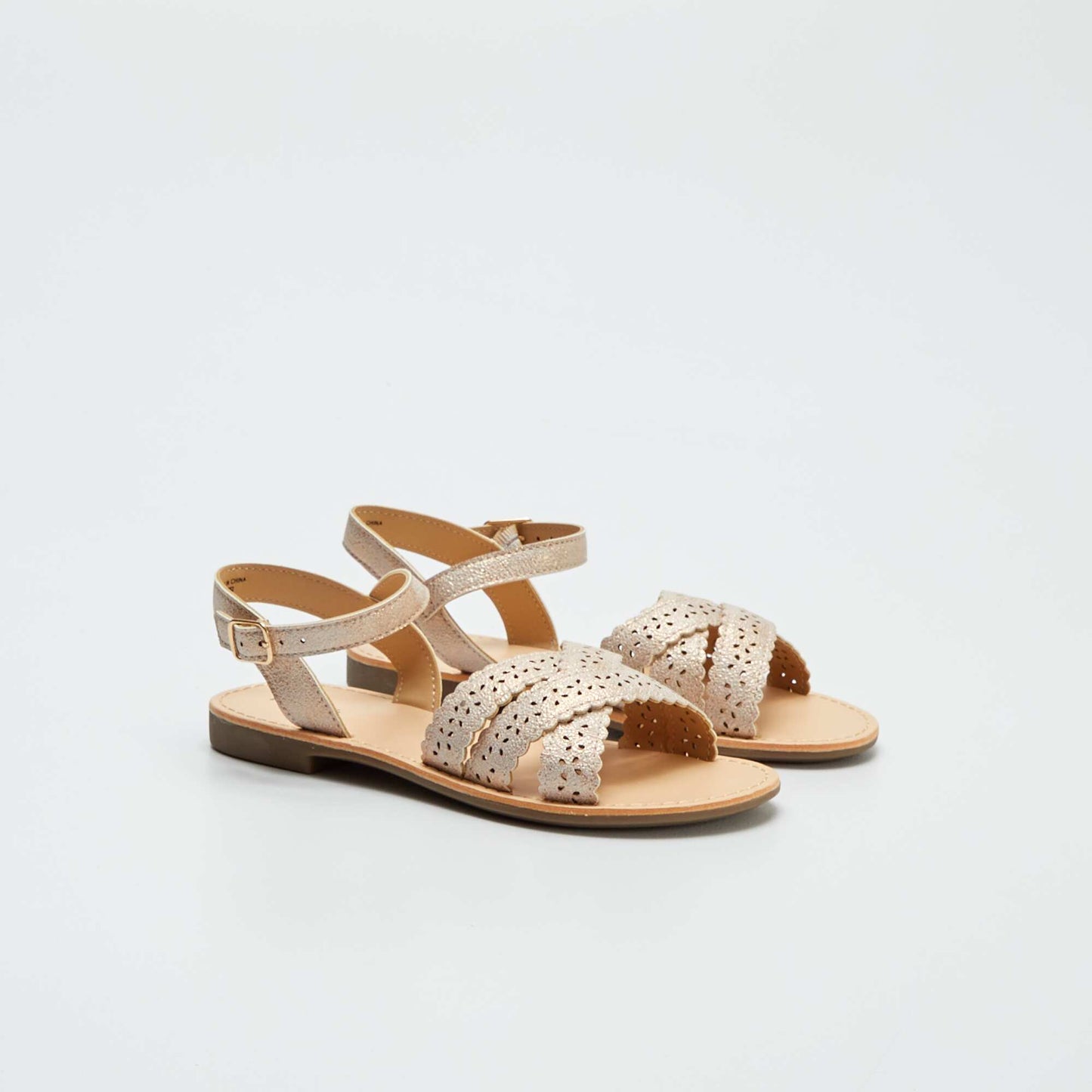 Sandals with openwork straps PINK