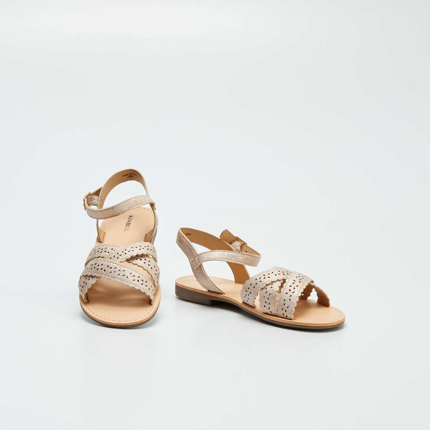 Sandals with openwork straps PINK