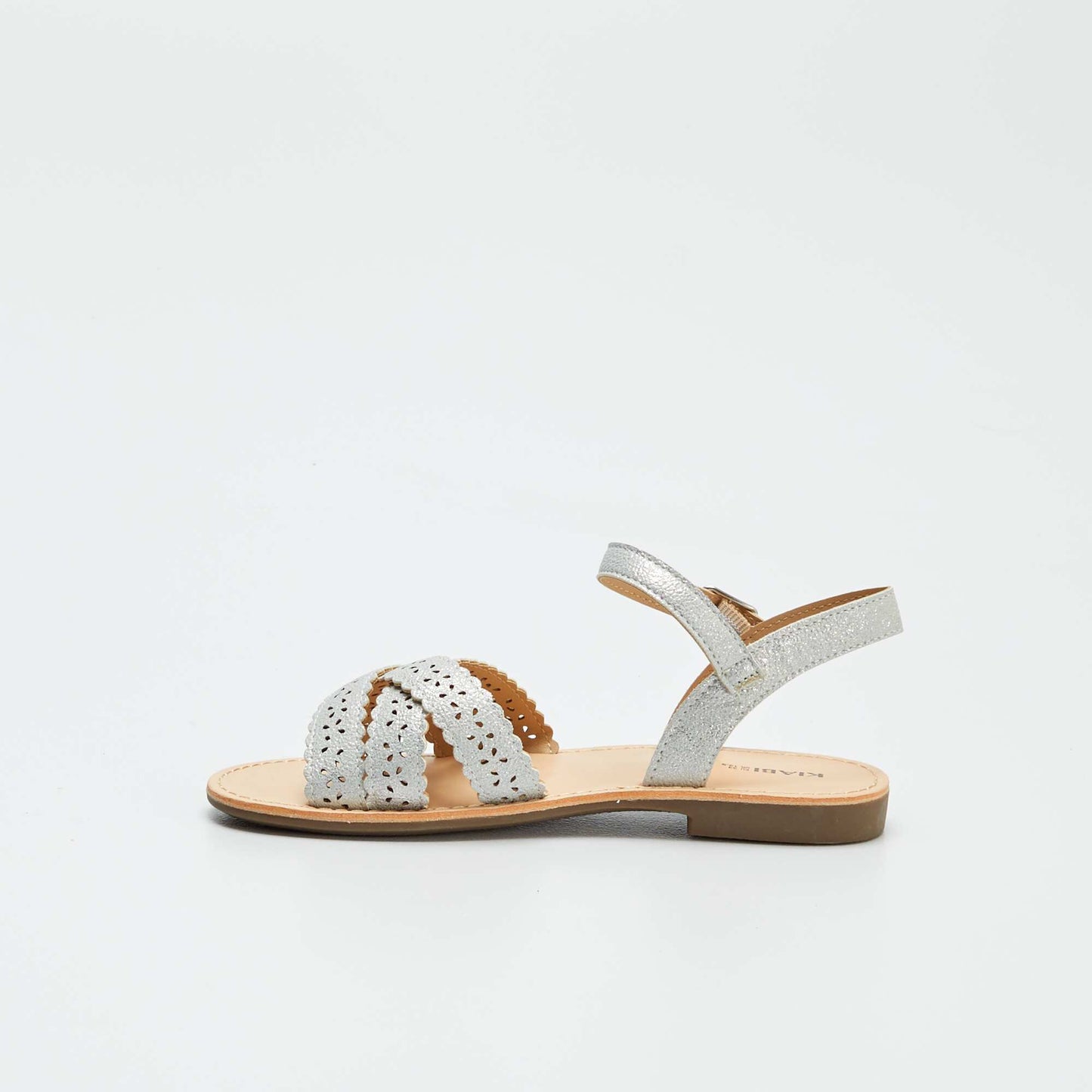 Sandals with openwork straps GREY