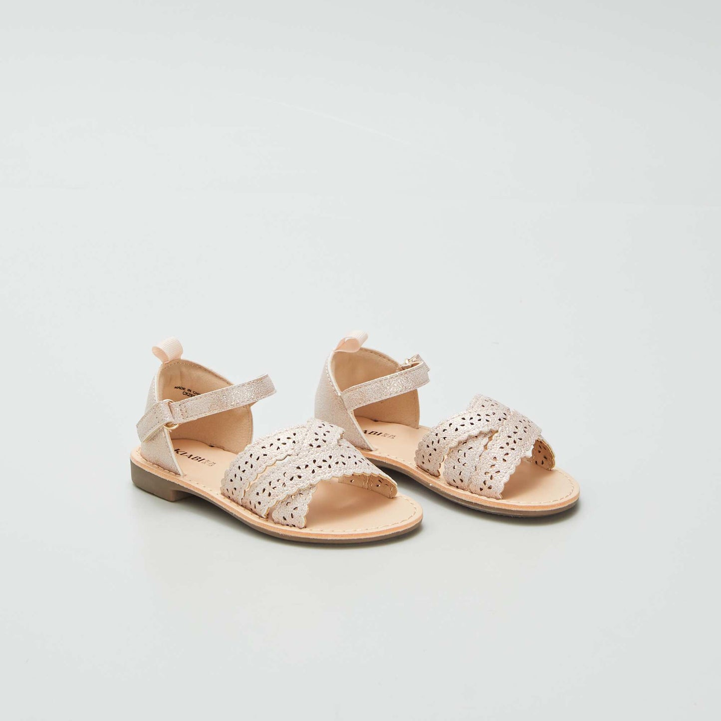 Sandals with openwork straps PINK