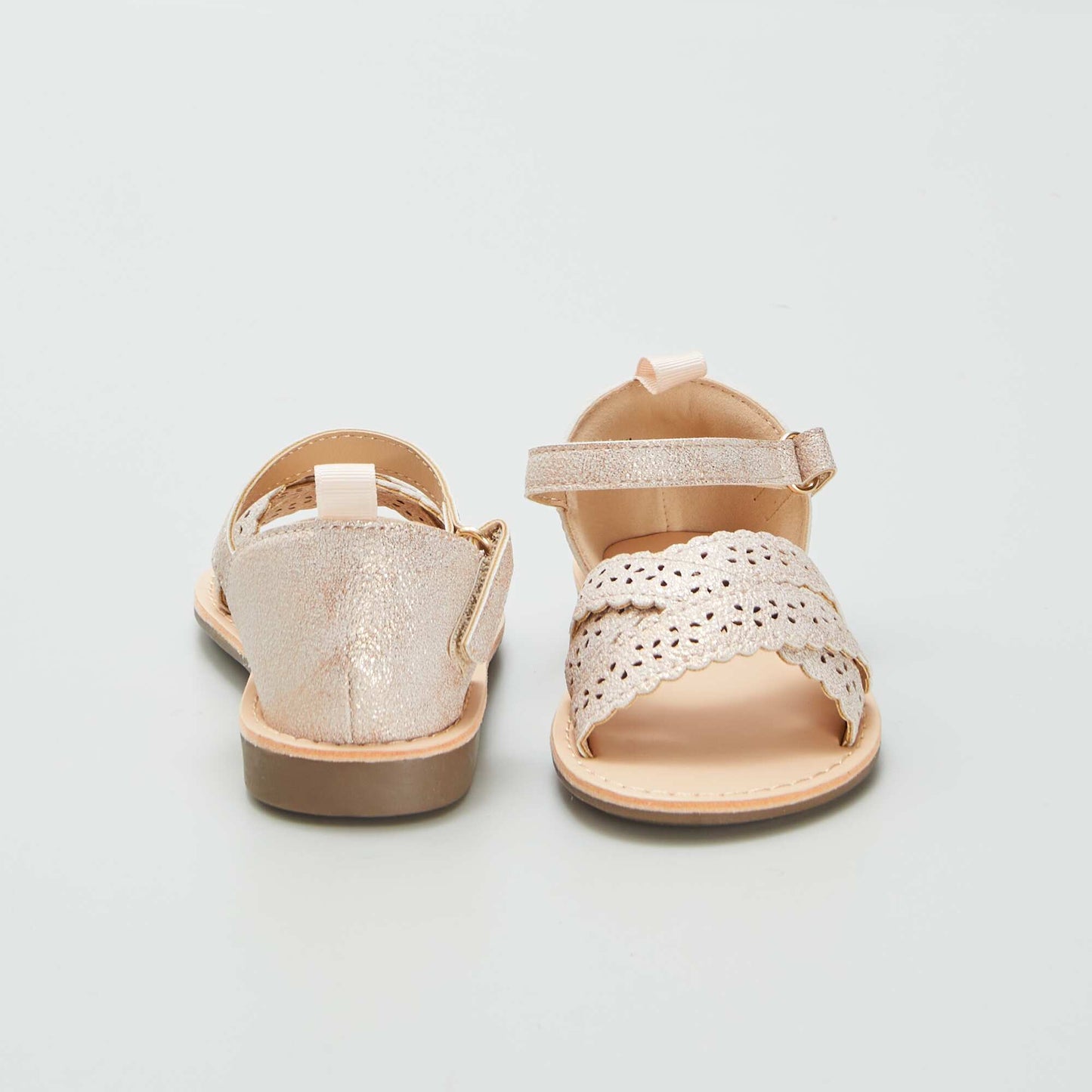 Sandals with openwork straps PINK