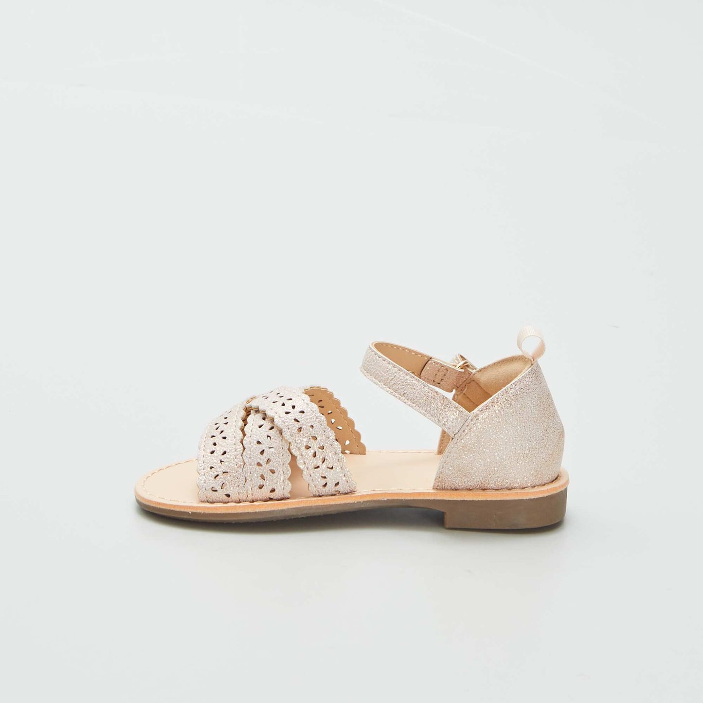 Sandals with openwork straps PINK