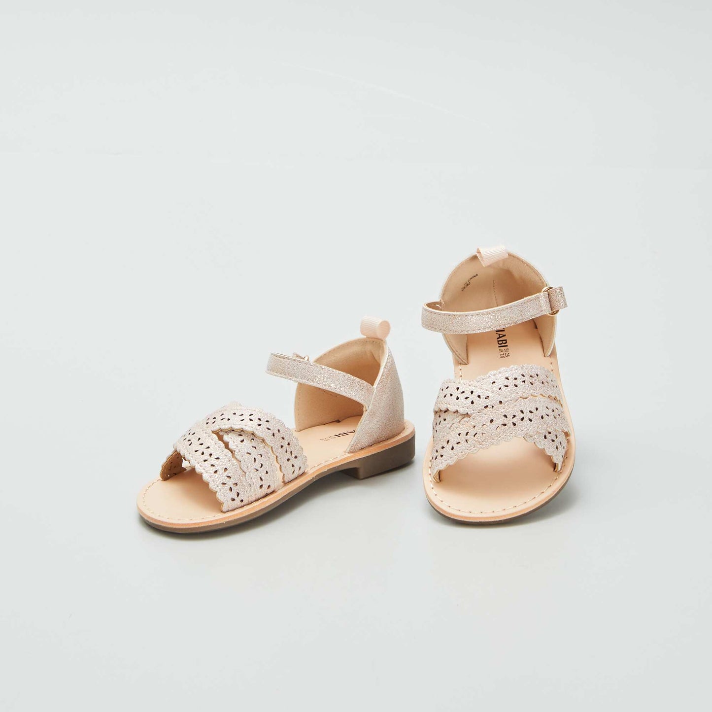 Sandals with openwork straps PINK