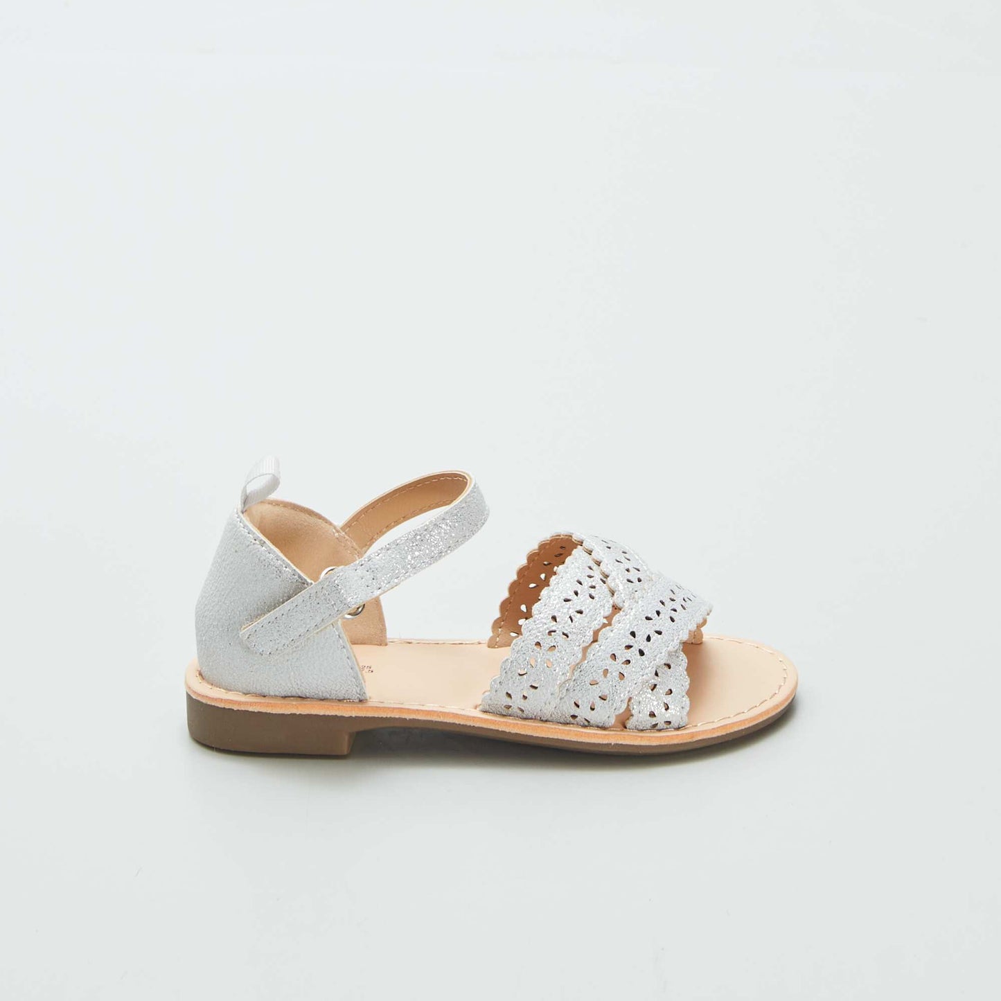 Sandals with openwork straps GREY