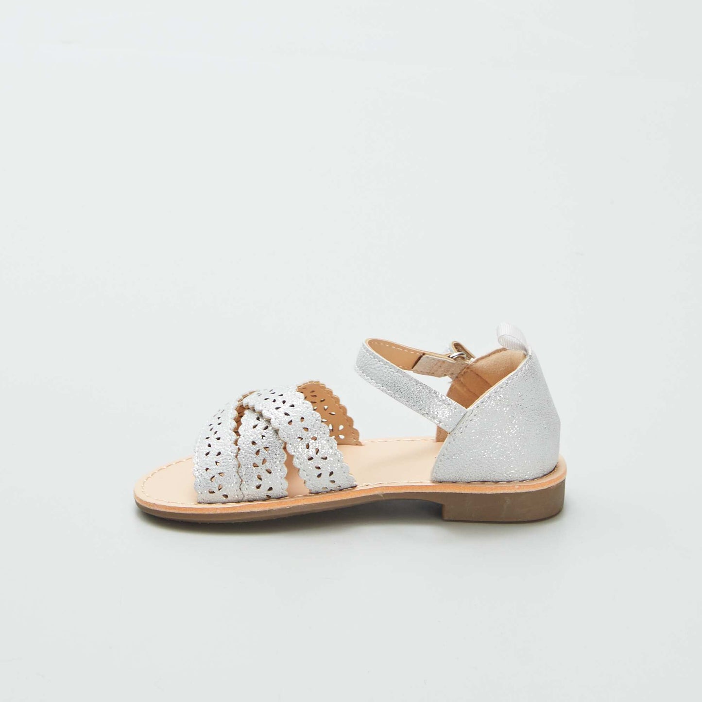 Sandals with openwork straps GREY