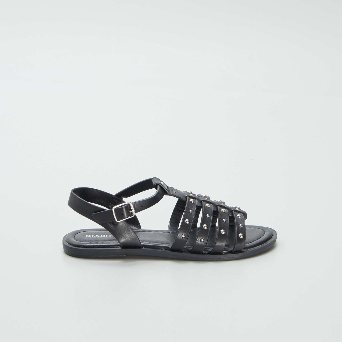 Sandals with studded straps BLACK