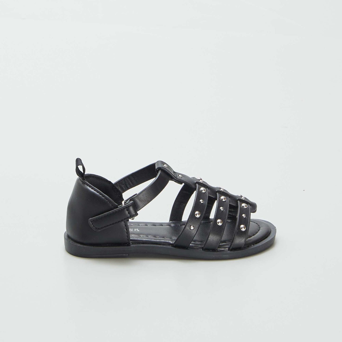 Sandals with studded straps BLACK