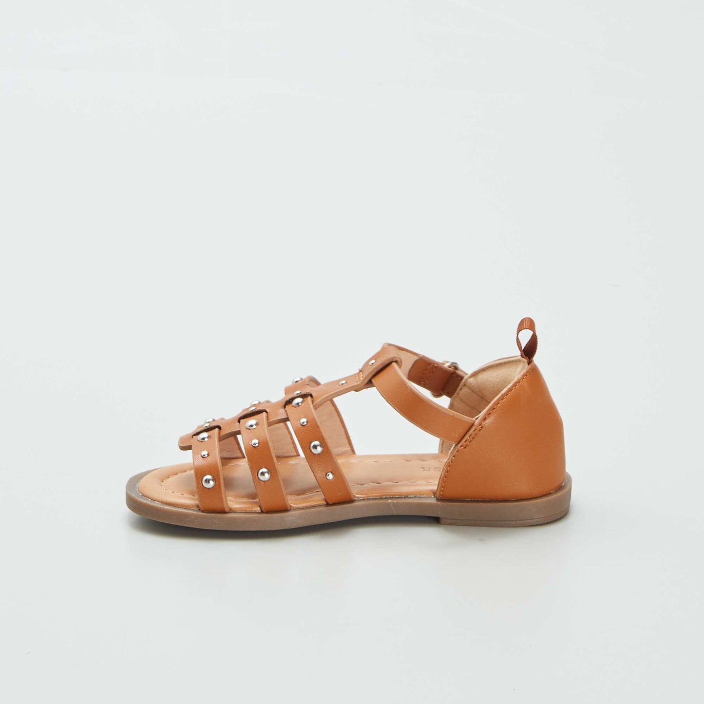 Sandals with studded straps BROWN