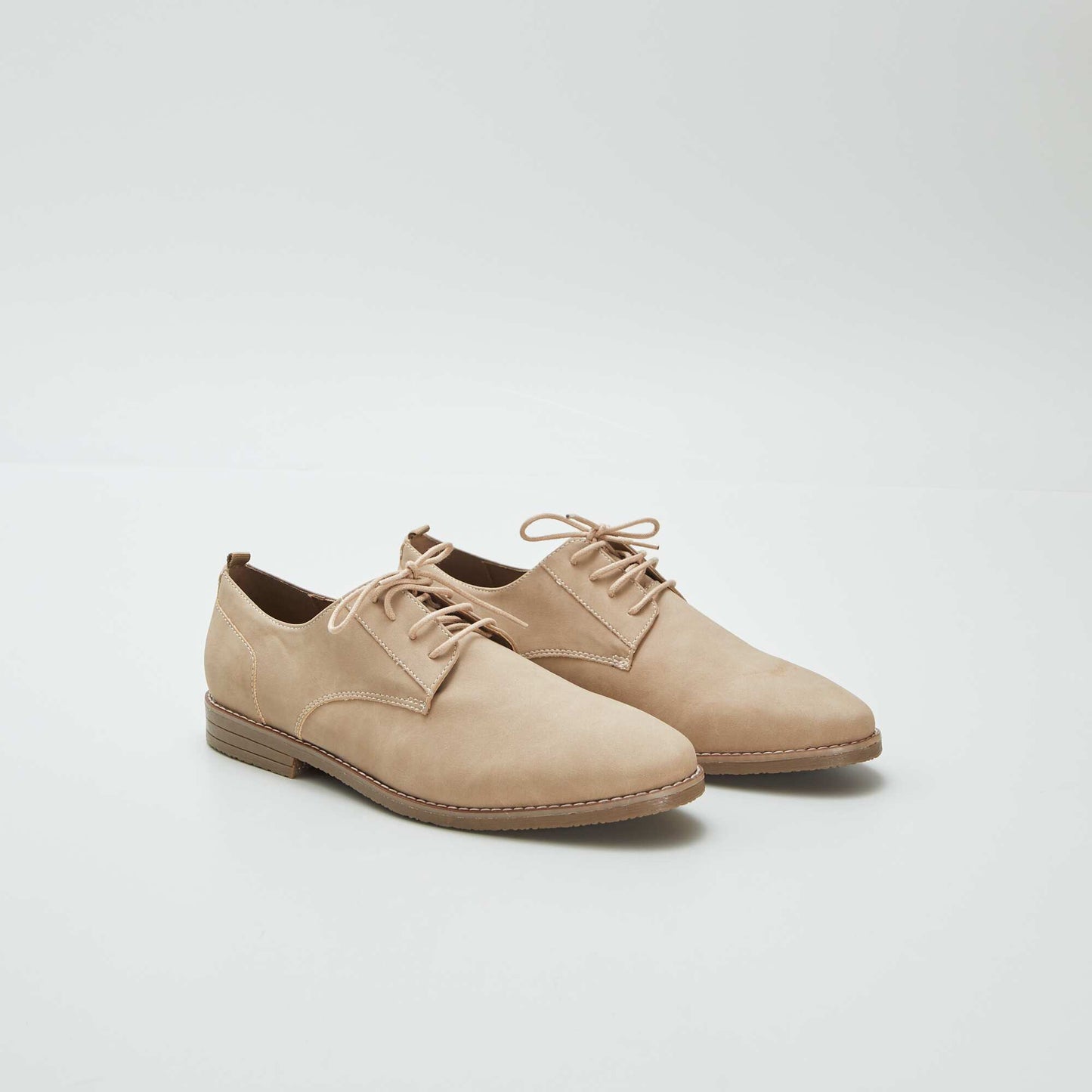 Faux suede dress shoes BEIGE