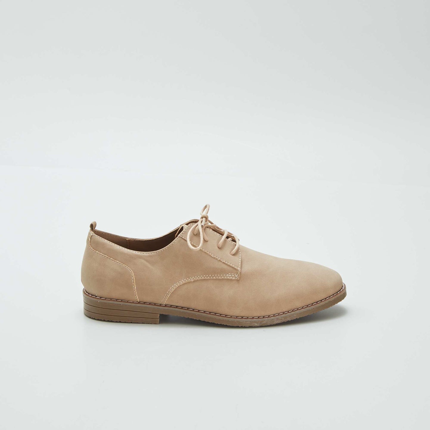 Faux suede dress shoes BEIGE