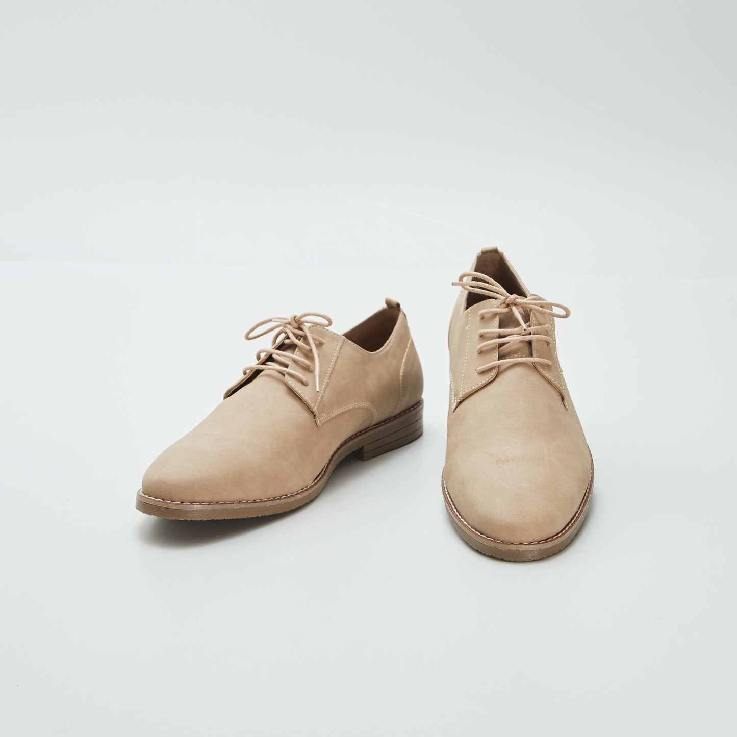 Faux suede dress shoes BEIGE