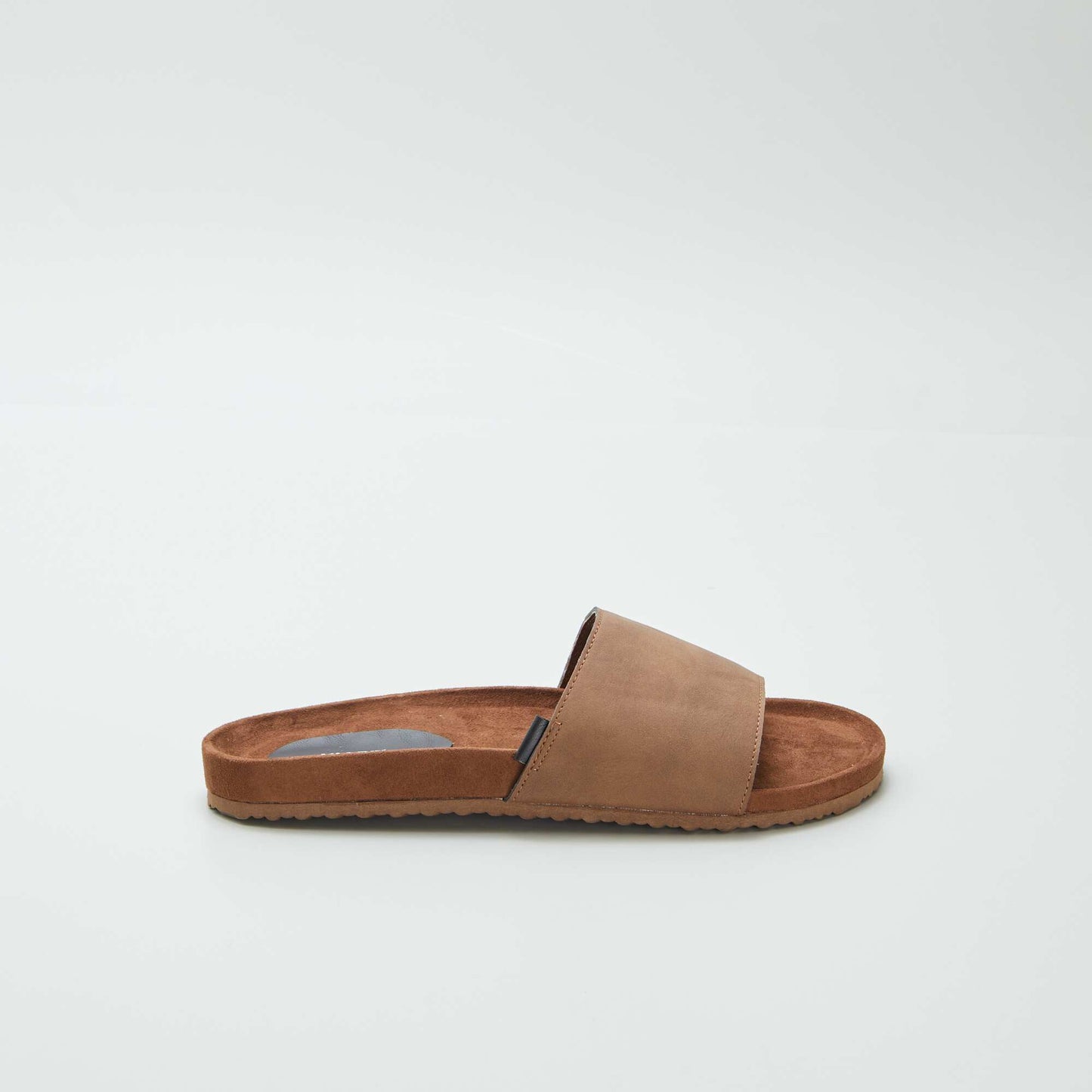 Dual-material sliders BROWN