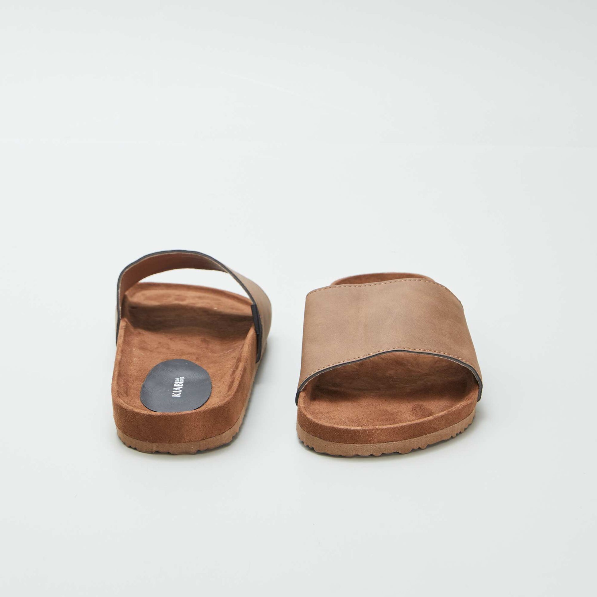 Dual-material sliders BROWN