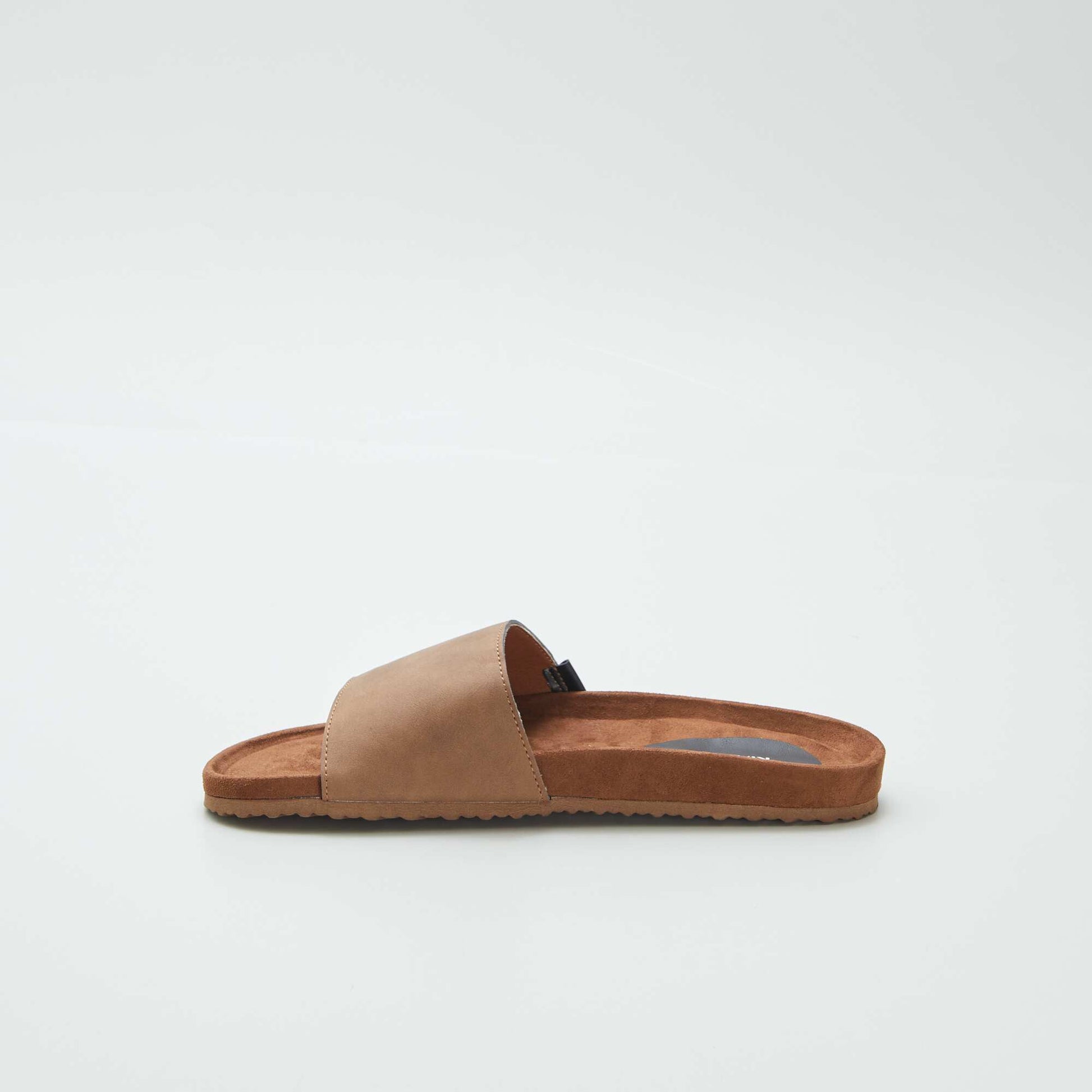 Dual-material sliders BROWN