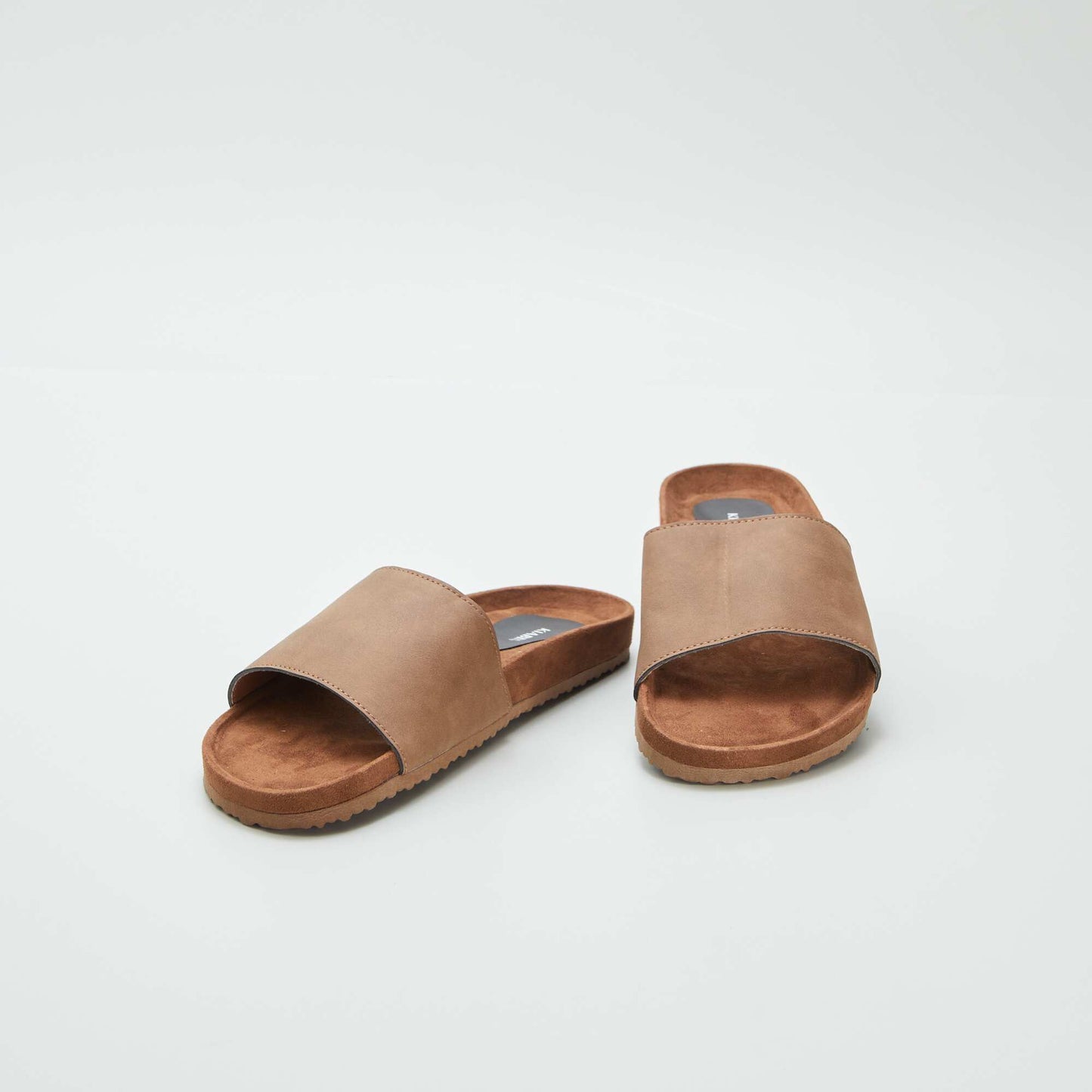 Dual-material sliders BROWN