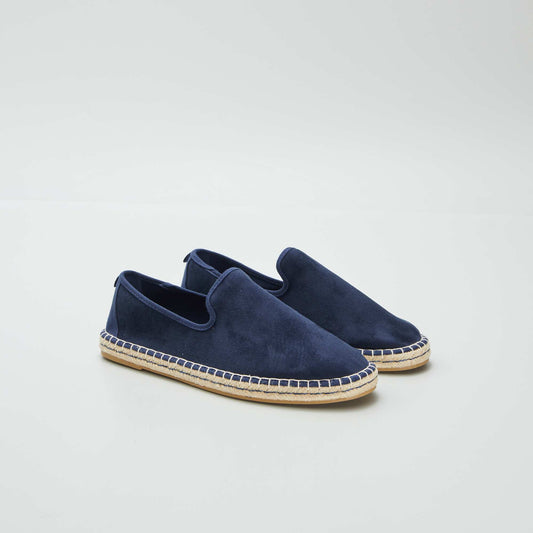 Faux suede espadrilles BLUE