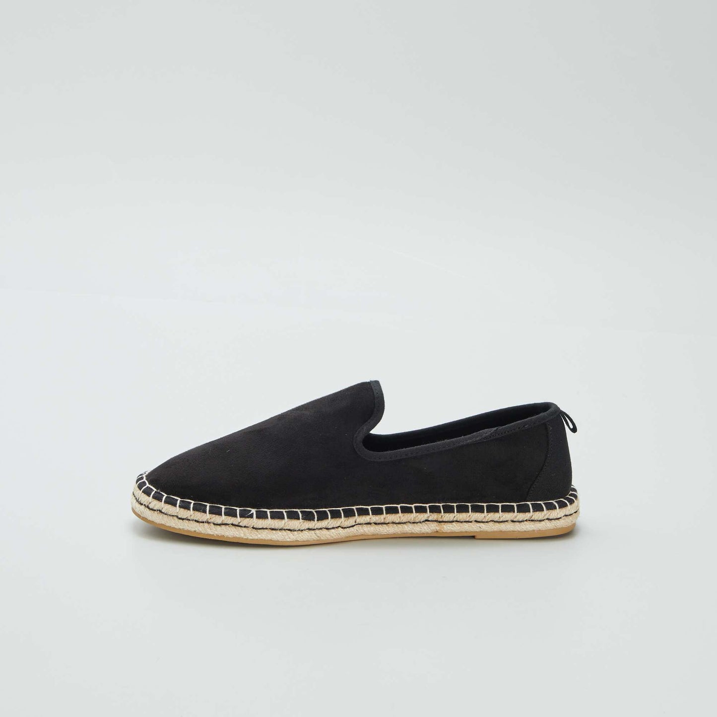 Faux suede espadrilles BLACK