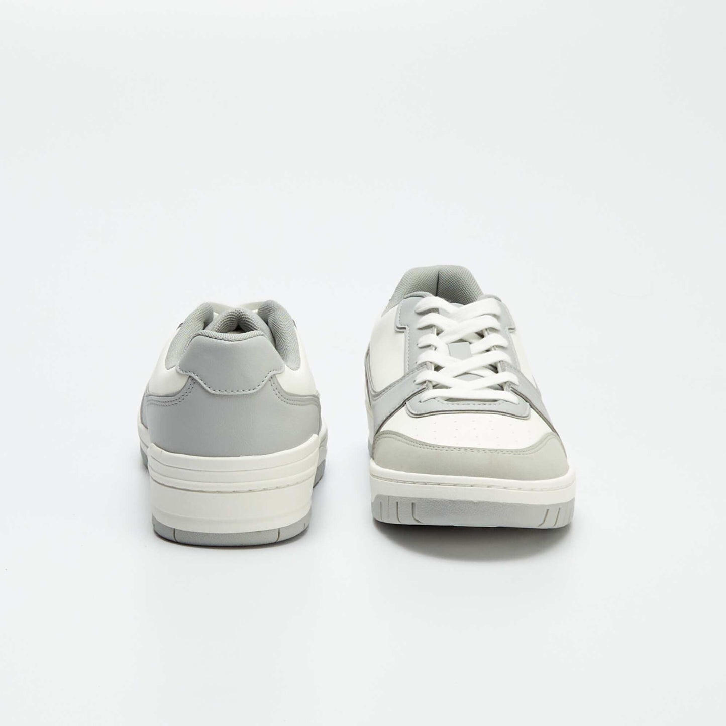 Two-tone low-top trainers WHITE