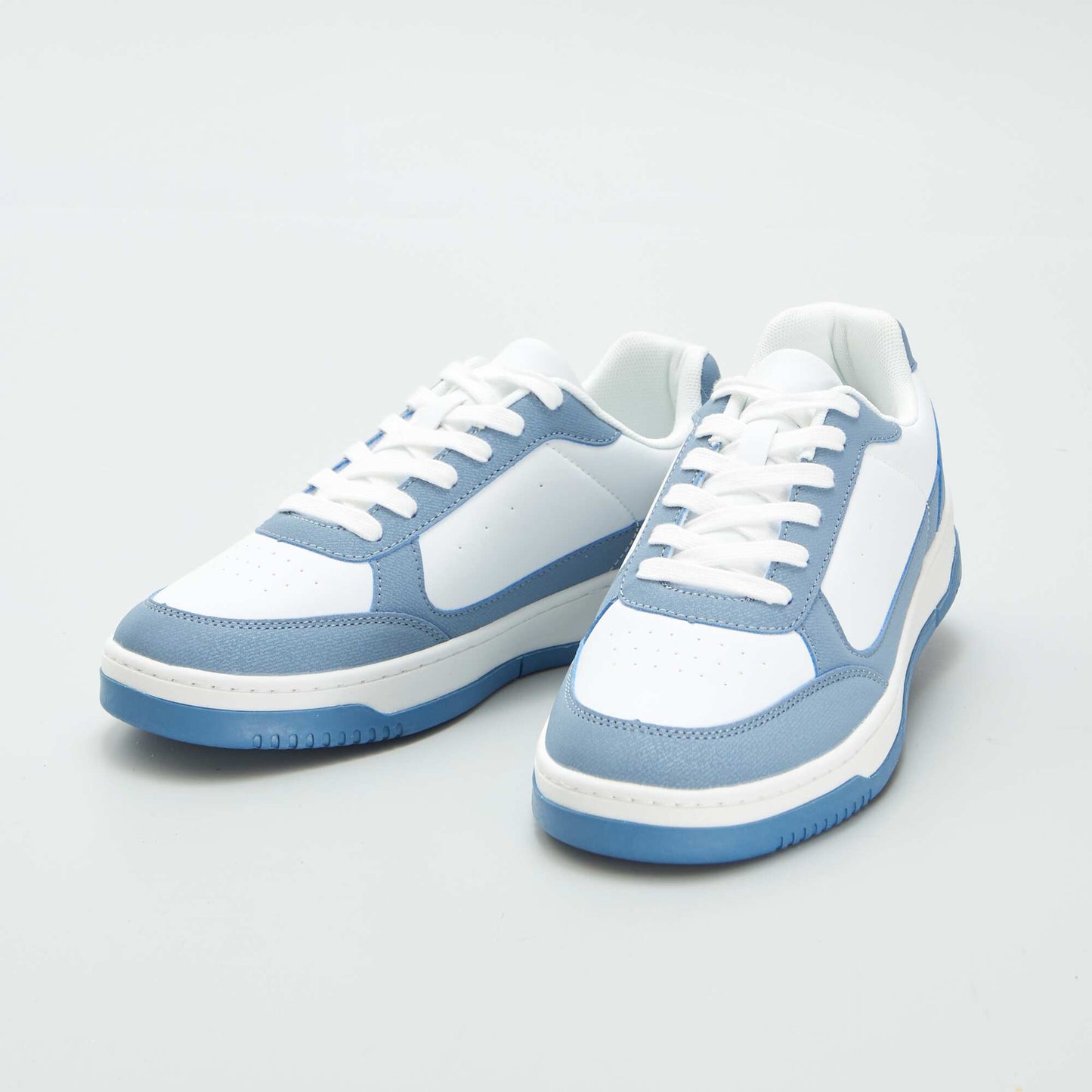 Two-tone low-top trainers WHITE